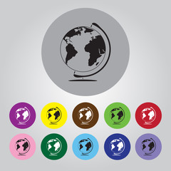 Vector globe icons