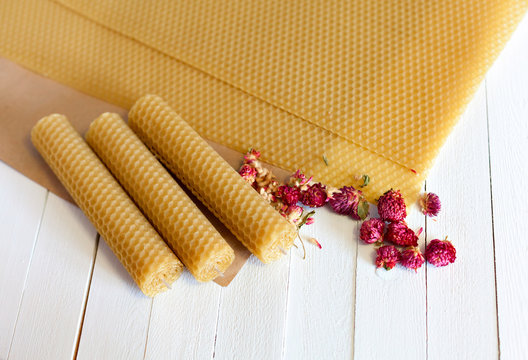 scented candles made from natural beeswax
