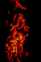 Fire flames - Neon fibers work
