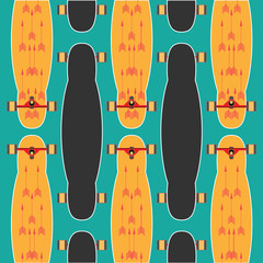 longboard poster on a colored background