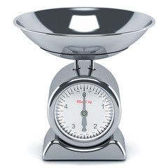 Scales mechanical isolated on white background