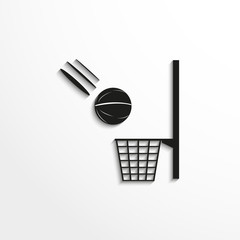 Sports symbol. Basketball. Vector icon.