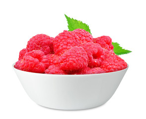 raspberries in a bowl