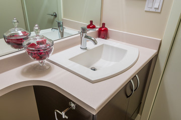 Fragment of a luxury bathroom