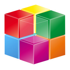 Fototapeta premium Würfel 3D