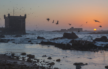 Sunset in Essaouira Fortress, Morocco, North Africa