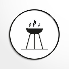 Hiking bowler. Vector icon.