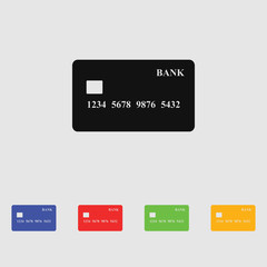 Bank credit card icon.