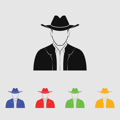 Man with hat icon