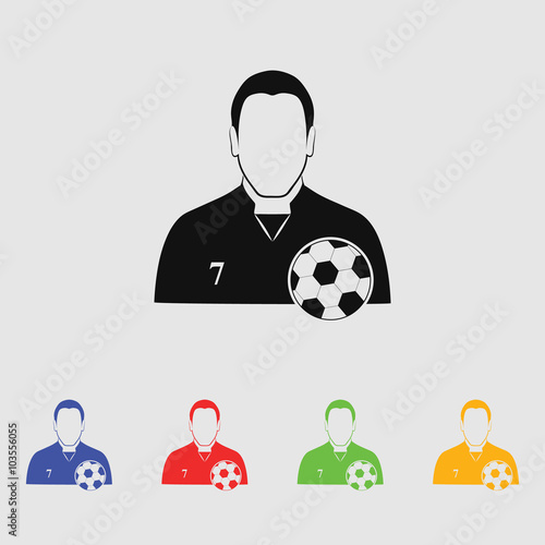 "Soccer player icon" Immagini e vettoriali Royalty Free su Fotolia.com - File 103556055