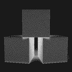 Dotwork Halftone Vector Boxes.