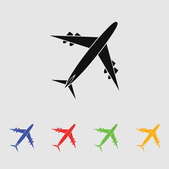 Vector icons aircraft