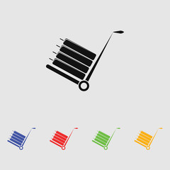 Suitcase trolley icon