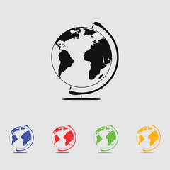 Vector globe icons