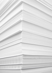 A pile of white paper