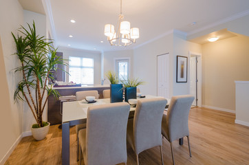 Modern dining room in luxury house.