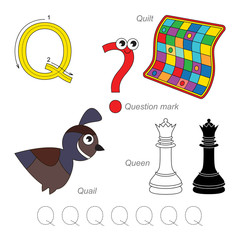 Pictures for letter Q