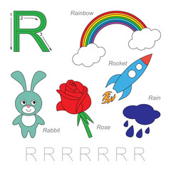 Pictures for letter R