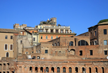 Obraz premium ROME, ITALY - DECEMBER 21, 2012: The Trajan's Forum (Foro Di Traiano) in Rome, Italy.