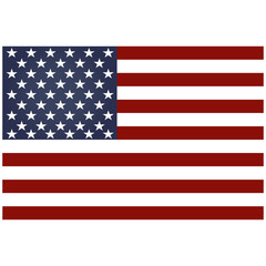 America flag on a white background