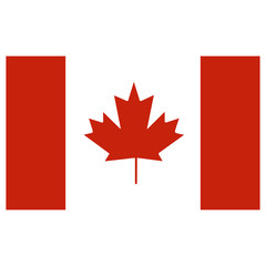 Fototapeta na wymiar Canada flag on a white background