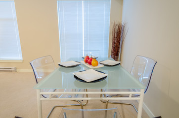 Modern dining room in luxury house.