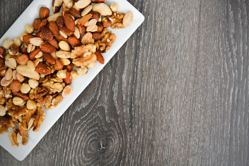 Mixed nuts in a bowl