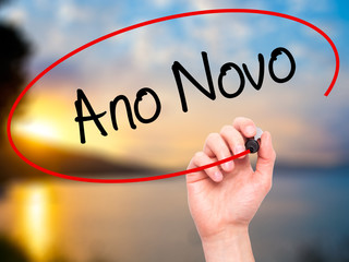 Man Hand writing OMG (Oh My God) with black marker on visual scr