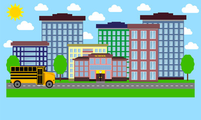 Fototapeta premium Urban Landscape flat design