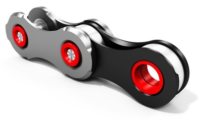 3d detailed bike chain links