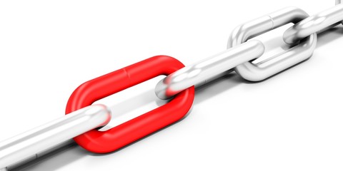 3d metallic chain links