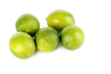 Lime fruits isolated on a white background