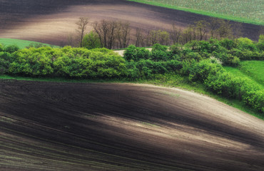 Czech Republic. South Moravia. Moravian field, plowed land