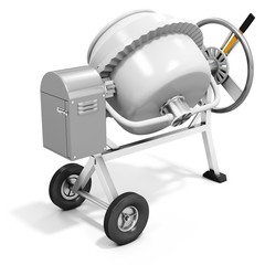 3d detailed cement mixer