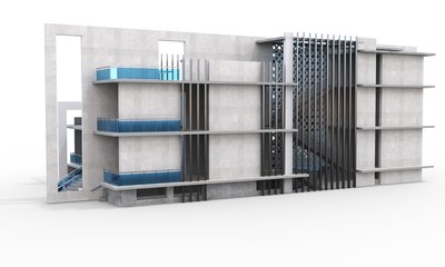 3d contemporary house