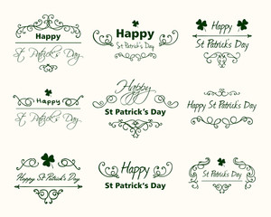 Vector Illustration of Saint Patrick's Day Design Elements