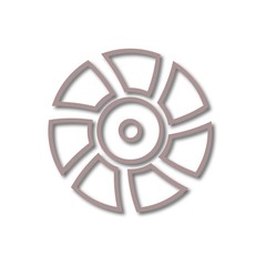 Exhaust fan vector icon
