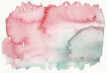 wet textures red green watercolor background