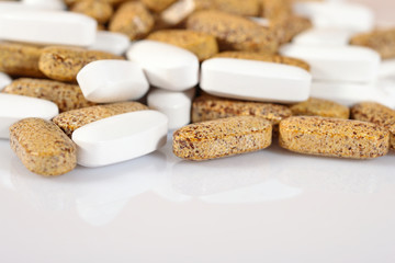 Heap of  pills close up