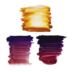 Watercolor strokes and texture. Vector design.
