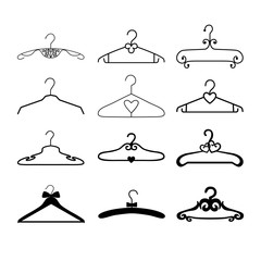 Clothes hanger collection - obrazy, fototapety, plakaty
