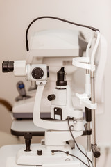 At the ophthalmologist