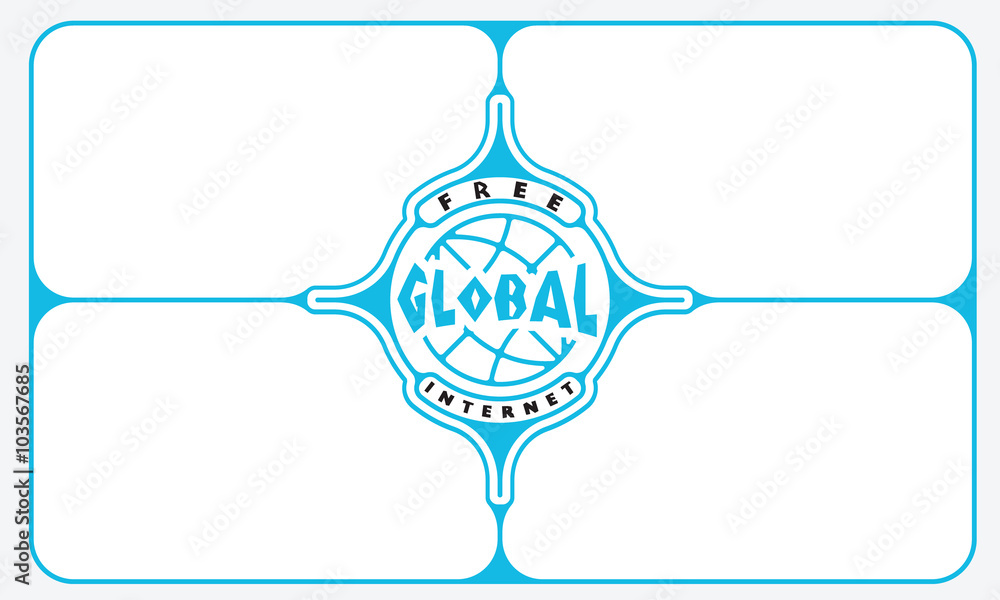 Poster vector frames for your text and free internet icon