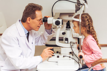 At the ophthalmologist