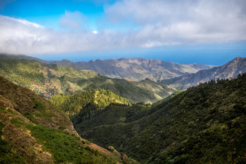 Fototapeta na wymiar Mountains on La Gomera island