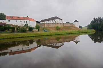 Late gothic  fortress Zumberk  in the South Bohemia, Czech Republic.