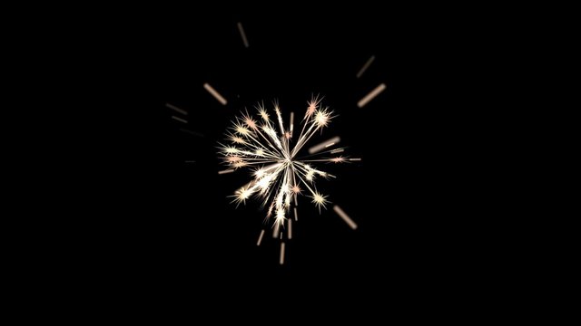 Бенгальский огонь, анимация с альфа каналом