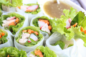 Spring rolls vietnamese food