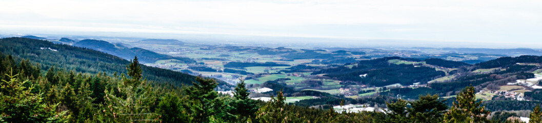 Fototapeta na wymiar Panorama bayerisches Voralpenland