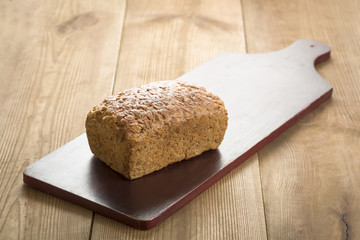 loaf of bread on a board